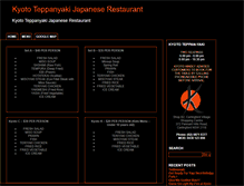 Tablet Screenshot of kyototeppanyaki.com.au